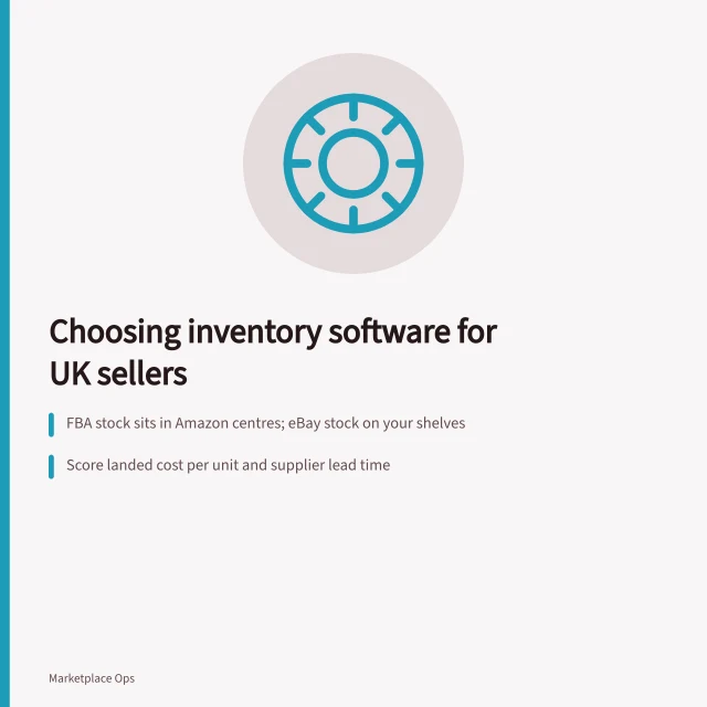 Inventory software choice for UK marketplace sellers comparing FBA and eBay stock. How to choose inventory software for UK marketplace sellers